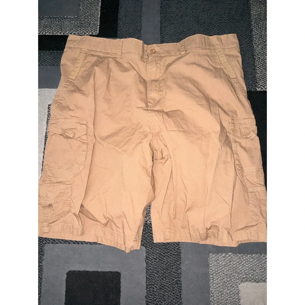 Beverly Hills Polo Club Cargo Shorts Mens 44 Tan Like New